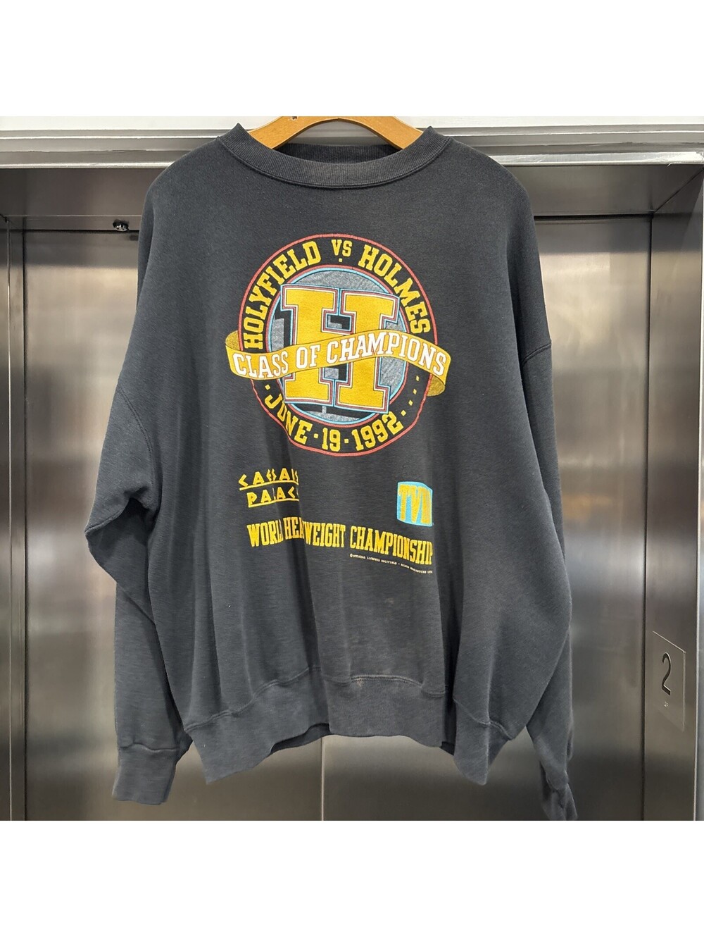 1992 Boxing World Caesar Palace Holyfield Vs Holmes Crewneck